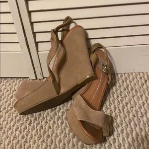 Neutral Suede Wedge